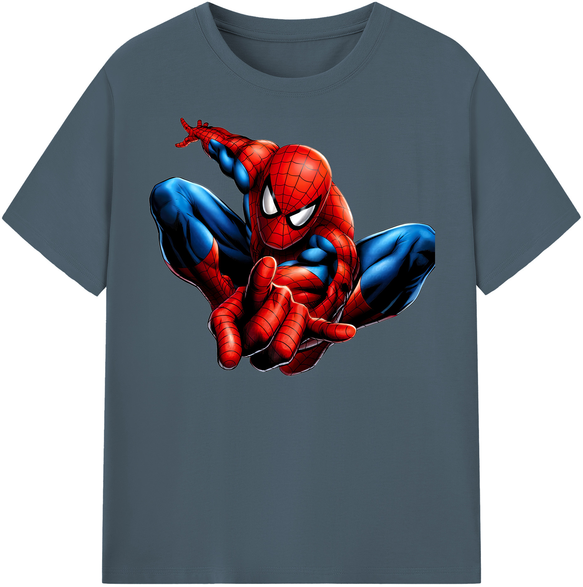 （画像用） Spider Man スパイダーマン 綿100％半袖Tシャツ（フロントプリント）
